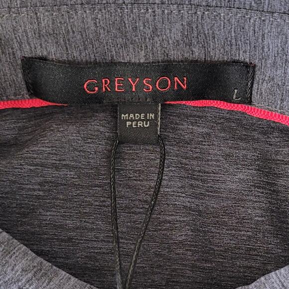 NWT Greyson Scarlett Short Sleeve Golf Polo Slim Fit Womens L Grey Golf Tennis - Picture 7 of 9